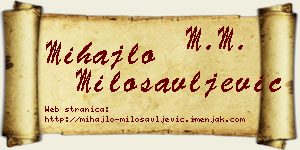 Mihajlo Milosavljević vizit kartica
